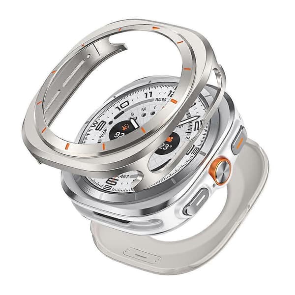 Metall PC Klockfodral För Samsung Galaxy Watch Ultra 47mm Titanium Orange