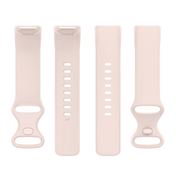 Til Fitbit Charge 5 Silikone Urrem, Størrelse:L L Pink