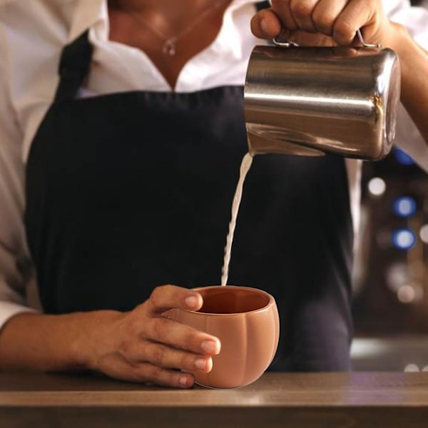 Græskar Keramik Kop, 2 stk. Græskarformet Halloween Kop, Nyhed Efterårs Kaffe Mælkekopper