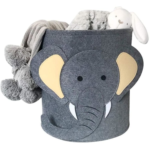 Opbevaringskurv til børn, opbevaringsboks, vasketøjskurv, opbevaringsboks, legetøjskasser til børneværelset, organizer, elefant