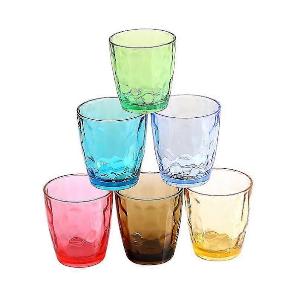 330/420/470 Ml Färgade Plastkoppar Återanvändbara Dricksglas För Picknickfest 6-pack 330ml