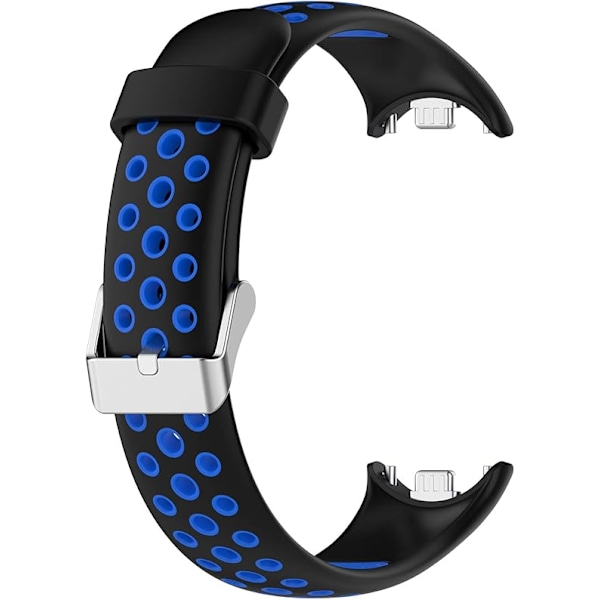Älykellohihna Xiaomi Mi Band 8:lle yhteensopiva, silikoninen ranneke, vaihtohihna rannekkeelle, rannekkeen lenkki lisävarusteet black blue