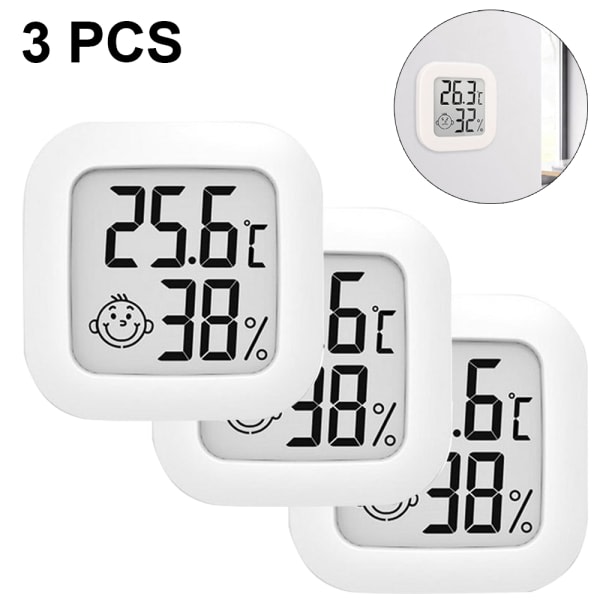 3-pack inomhus termometer hygrometer mätare Di