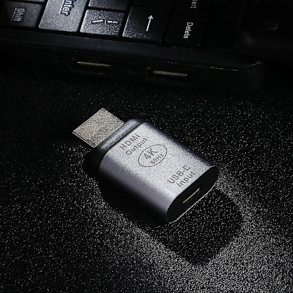 4K 60Hz USB 3.1 Typ C Hona till HDMI Hane Adapter Konverterare för Macbook Chromebook Pixel