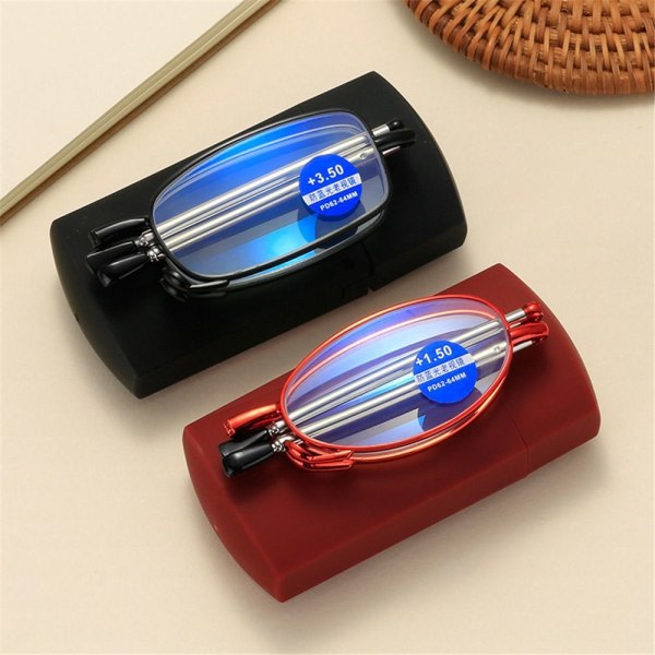 Brettbare lesebriller Presbyopia Briller RØD STYRKE 2.5X Rød styrke 2.5x-Styrke 2.5x Red Strength 2.5x-Strength 2.5x
