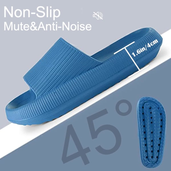 Cloud Sliders Dam Herr Sliders Tofflor Pool Sliders Sommar Flip Flop Dusch Badkudde Sliders Toffla Blue 4/5 UK