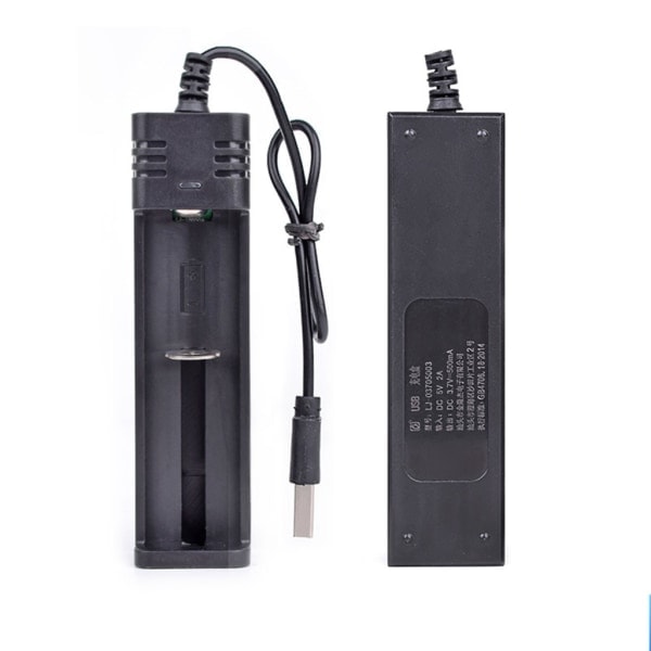 Ny USB li-ion batterioplader 3.7V til 1 stk 18650 16340 14500 26650 Lithium batterioplader Genopladelig 500mA
