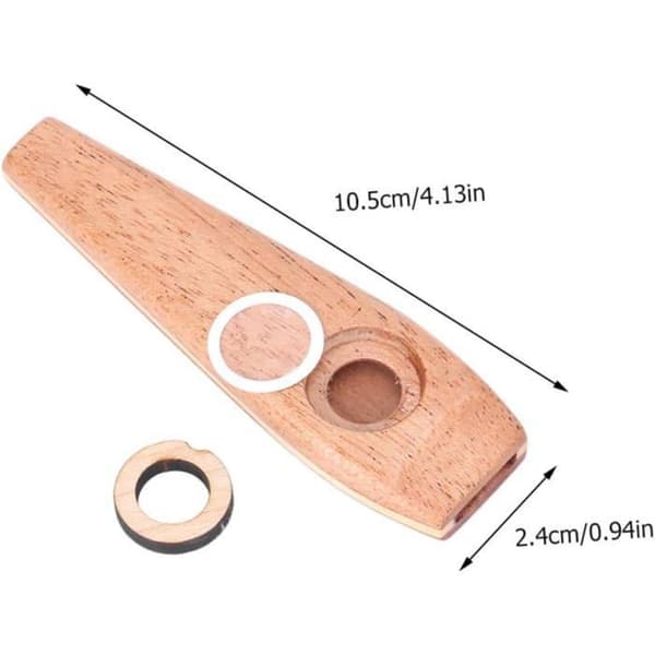 Klassiska träkazoos 10 x 3 x 1 cm Enkelt musikinstrument för gitarr ukulele nybörjarpresent