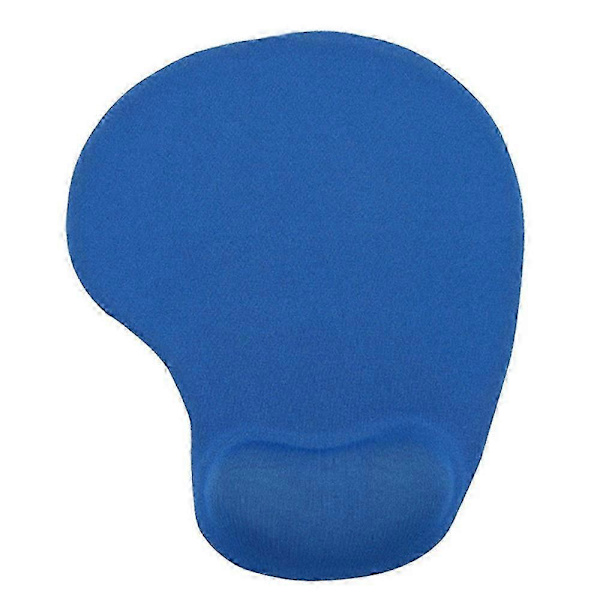 Ergonomisk Musmatta med Minnesskum och Handledsstöd, Halkfri, Lindrar Smärta i Handleden - Mörkblå Multicolor Sapphire