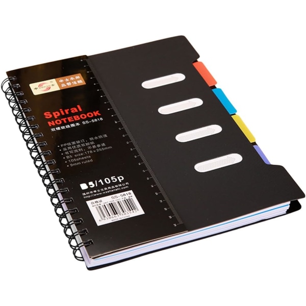 Spiral Notebook Business Notebook Ringpärm konstläder för Student Office Writing Planner
