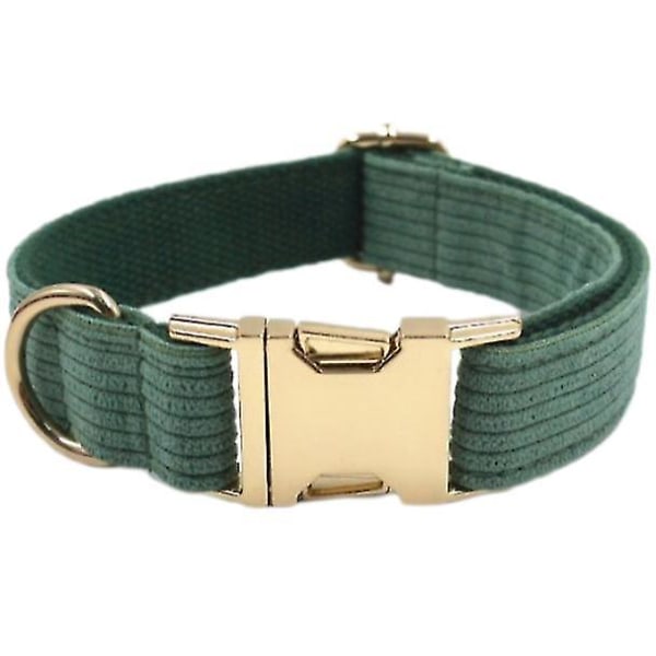 Grönt Corduroy Pet Leash Hundhalsband Grönt sammetshundhalsband Hundkoppelhalsband