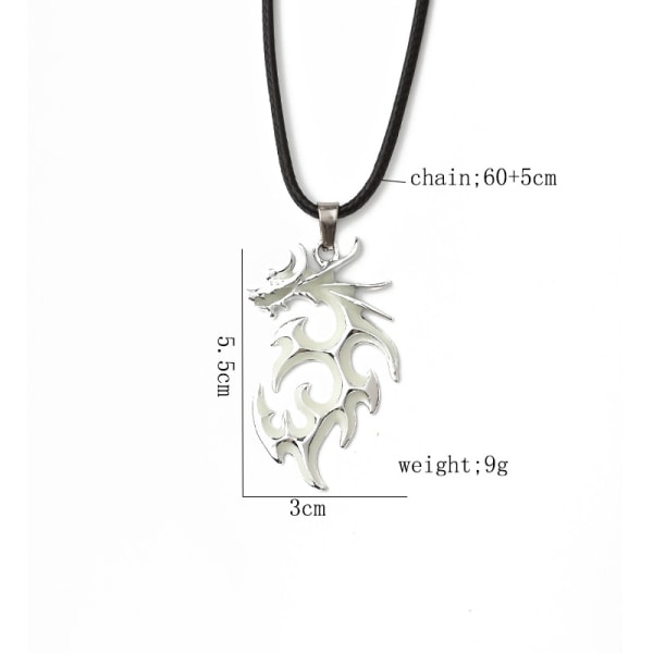 Luminous Flame Dragon Necklace Handsome Transfer Luminous Pendant Zodiac Dragon Necklace