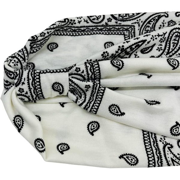 Hodebånd for voksne kvinner Boho bredt pannebånd trykte hårbånd elastisk sportshodeplagg yoga treningshode skjerf #8