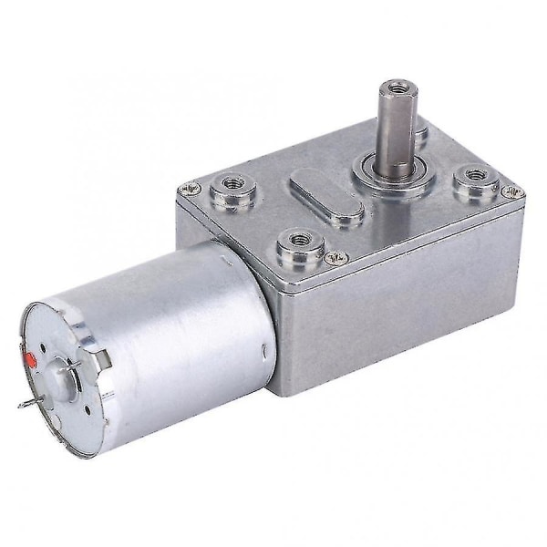 12v torque engine mini metal worm gear reduction motor dual shaft jgy 370