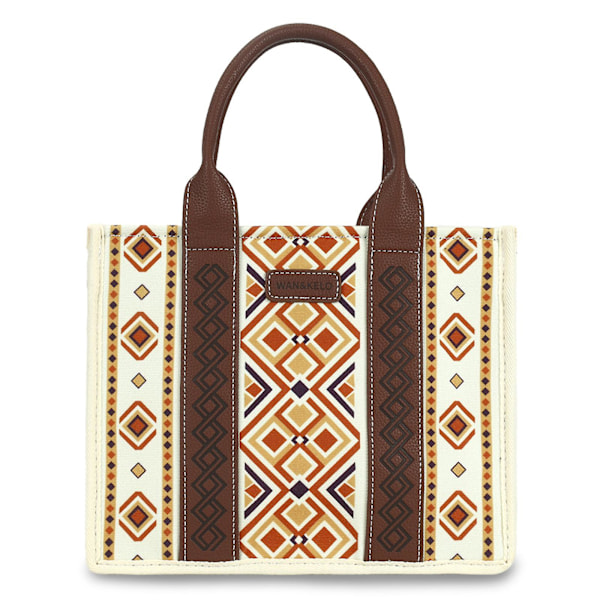 Wrangler Tote Taske Western Tasker til Kvinder Skuldertaske Boho Aztec Håndtasker NY Warm Yellow S