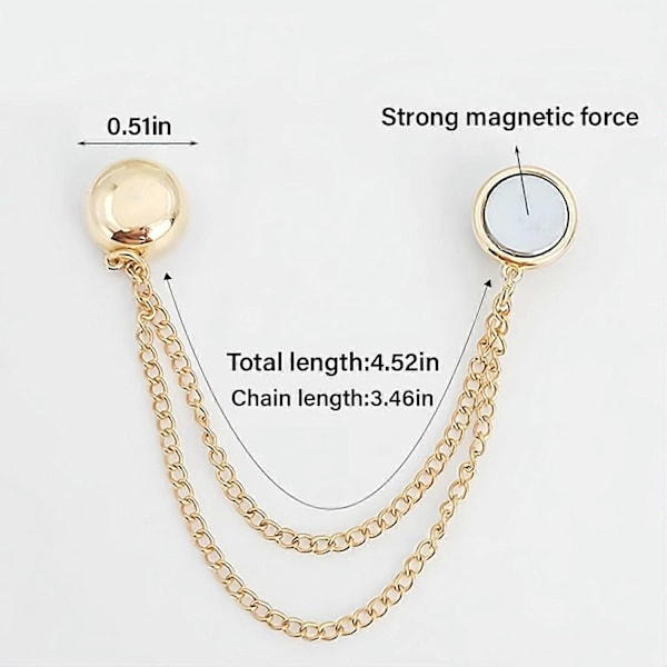 4 st Multifunktionella Magnetiska Klämmor, Starkaste Magnetiska Styrkan Knappar Klämmor, Multi-Purpose Magnetisk Nålfri Brosch för Kvinnor Silver