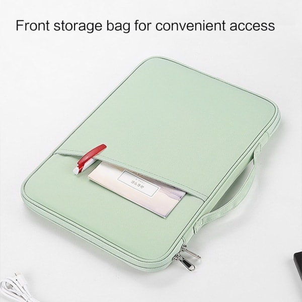 Laptopväska för affärer, laptopväska för 10,8-12,9 tum, 13 tum Green 11 inches