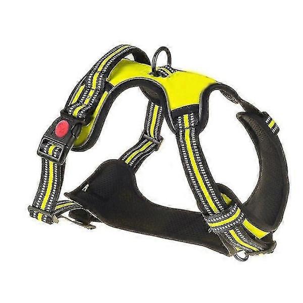 Trækfri Hundesele Polstret Justerbar Kæledyrssele Vest Til Store Hunde Træning Eller Gåture Black 75 105CM