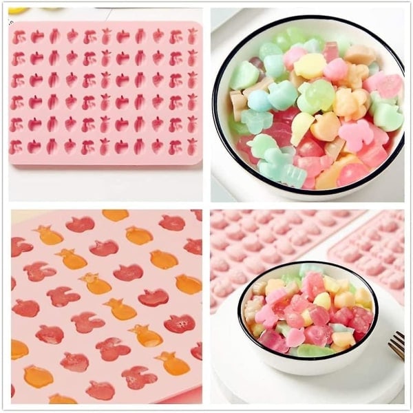 2 st Mini Fruktgummiformar Havsdjur Godisformar Livsmedelsgodkänd Silikon Godisform För Choklad Gelé Isbitar Praliner Karameller (frukt)