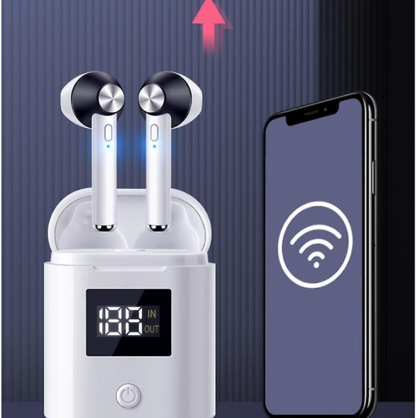 Bluetooth hörlurar med digital display med 1 delar * Svart black