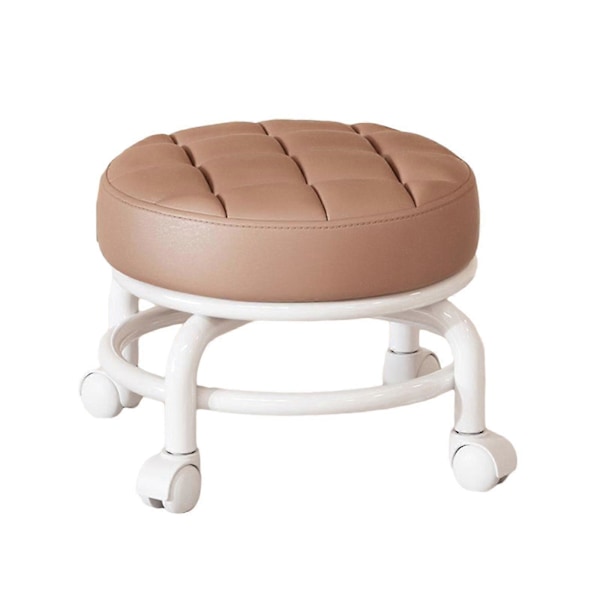 360° Roterande Rullpall Hushållspall Flyttbar Pall Lågt Buller Remhjul Låg Pall Universella Svängbara Hjul För Kök Hem Coffee 30cmx28cmx6cm