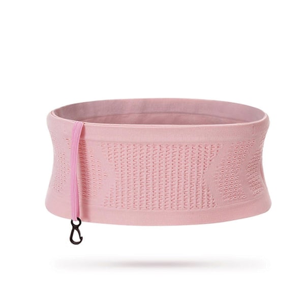 Universal løpebelte med stor kapasitet, justerbare løpebelter for kvinner og menn Pink M
