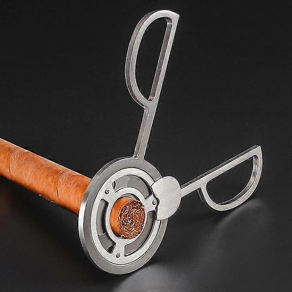 Rustfri stål cigar cutter lomme gadgets (1 stk, sølv)