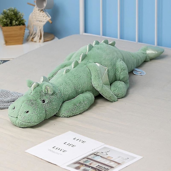 90cm Flygande Draks Plyschleksak Fluffigt Hår Pterosaur Draks Mjuk Fylld Djurdocka Kudde Present till Barn Green