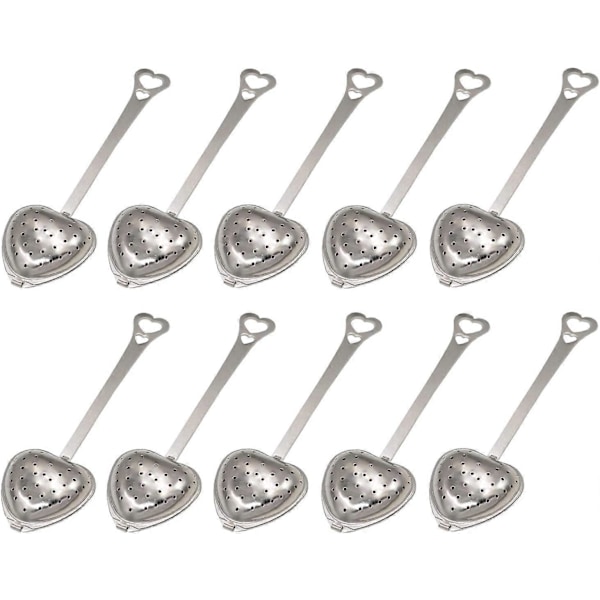10 stk. hjerteformet teinfuser - Mesh hjerte mesh teinfuser