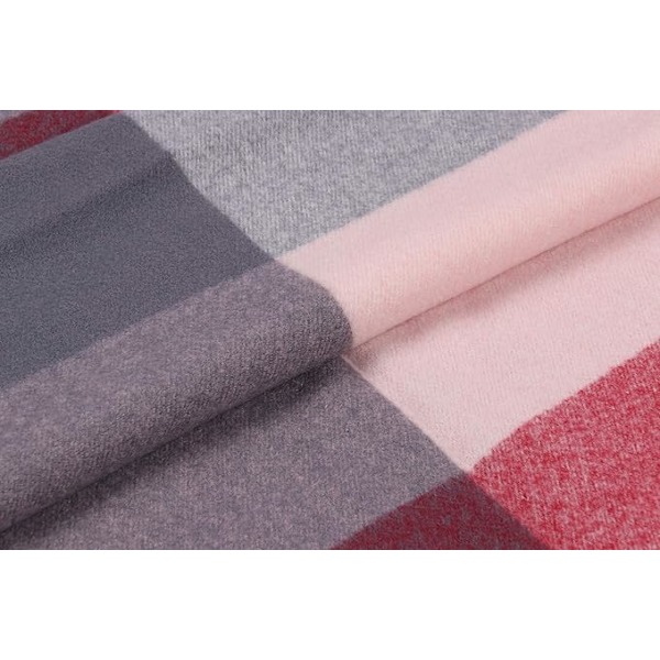 Myk Kvinner Cashmere Ull Sjal Stor Pashmina Sjal og Wrap Varmt Stjål Teppe Wine Red2