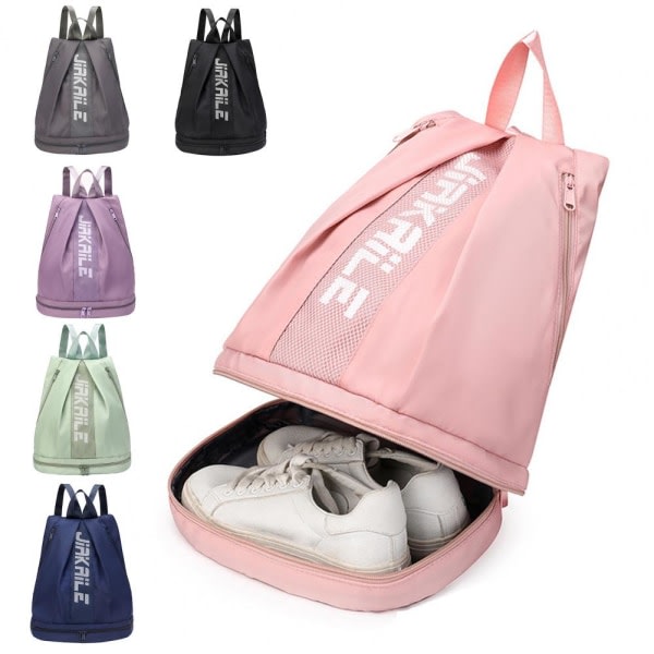 Sportrejsetaske Gym Bag med Sko-rum Justerbar Skulderrem Duffel Bag - Pink