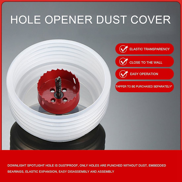 Dammskydd för Downlight Spotlight Borr Dammsamlare Elektrisk Hammare Borrverktyg Tillbehör Dus