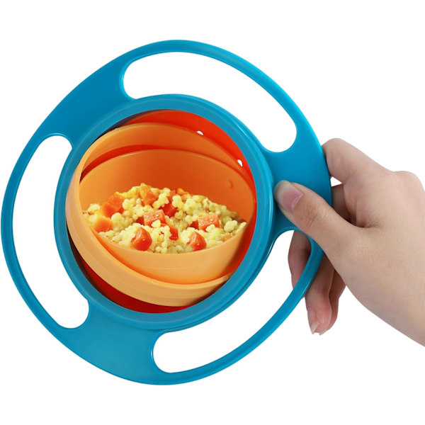Gyro Bowl Anti Spill Bowl Smooth 360 Degrees Dining Entertaining, Bowl Sets,Toddler Bowls, Non Spill Feeding Toddler, 360 Rotation Gyroscopic Bowl