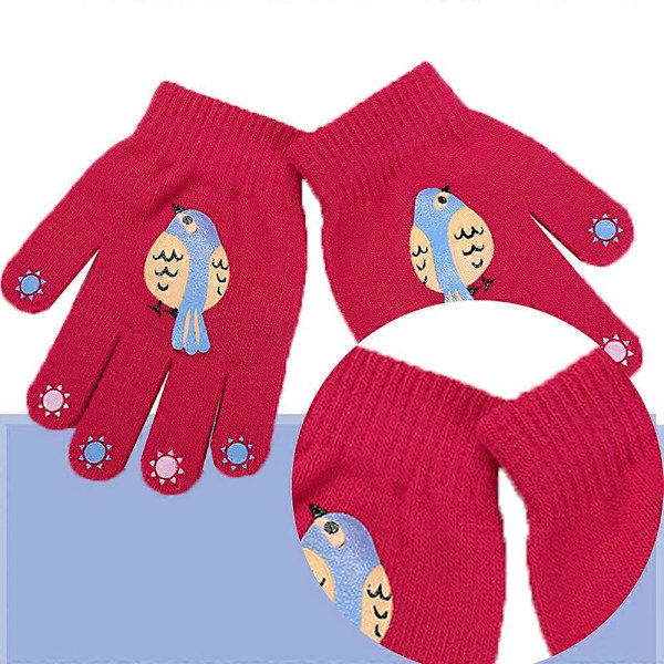 Barnehansker Vinter Strikkede Hansker Elastiske Hel-fingerhansker Votter for Gutter og Jenter style 5