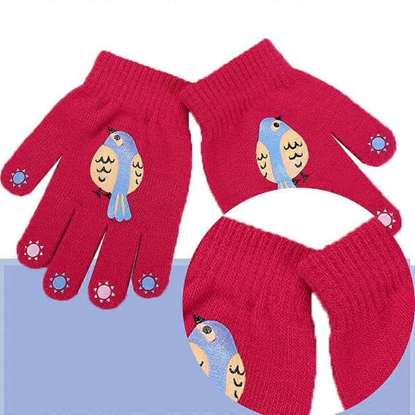 Barnhandskar Vinter Stickade Handskar Stretchiga Helfingerhandskar Vantar för Pojkar och Flickor style 5