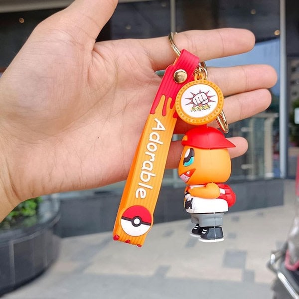 Mode Tecknad Nyckelring Anime Figur Hänge Modell Dockor Barn Leksak Present Charizard