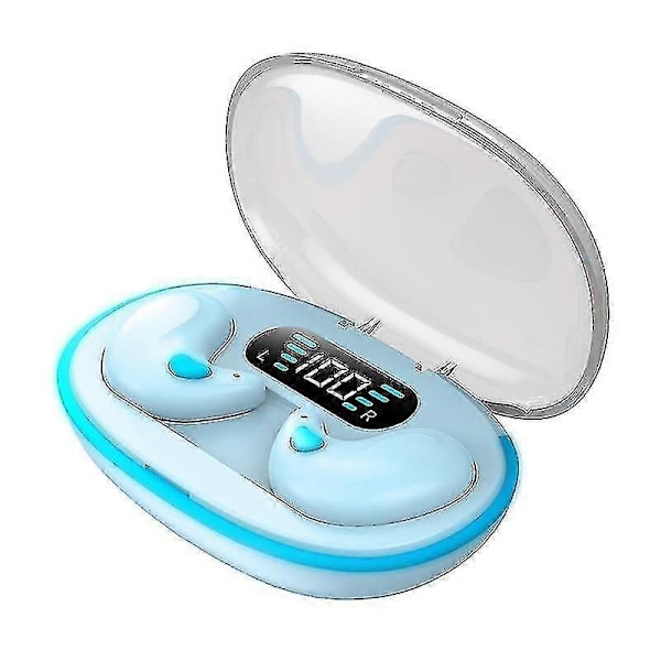 Komfortable usynlige trådløse sovehodetelefoner - MEINI Lucky_B Glow blue