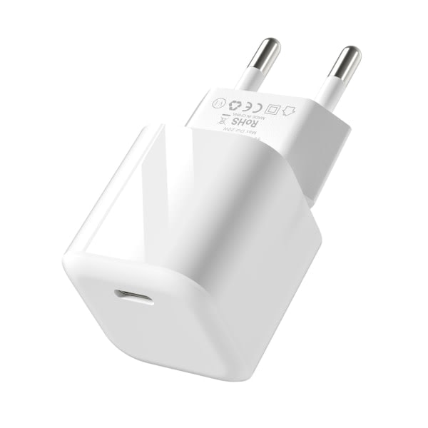 (2 stk.) iPhone 20W Hurtigoplader OG USB-C Lightning Kabel 20W (mini 20w)