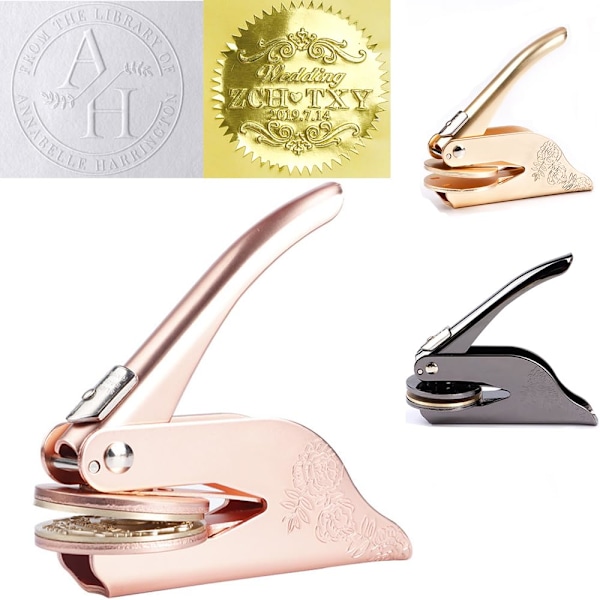 Bogstempel Personlig, Tilpasset Stempel fra The Library of Stamp Tilpasset Stempel til Bryllupsinvitation Rose Gold