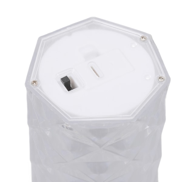 Kristallbordlampa IP54 Vattentät Transparent Mini LED Kristallbordlampa för Sovrum Hem Sängbord Varmvit