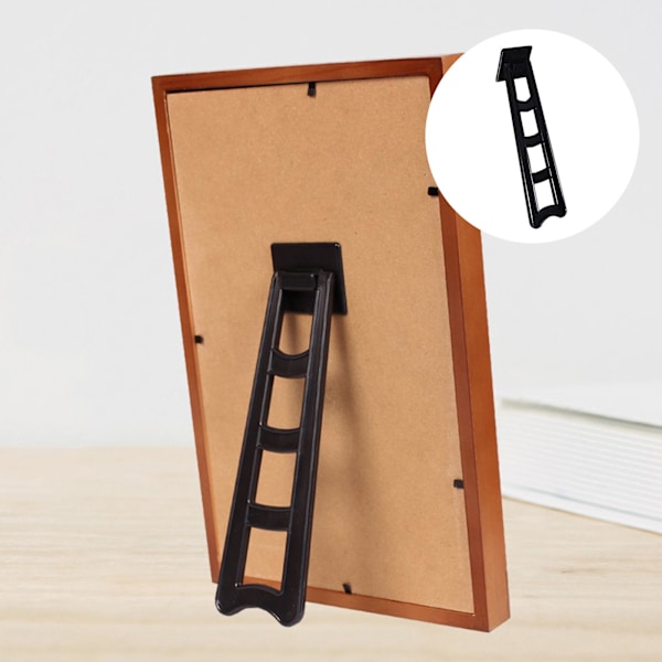 5 stk. Fotorammestativ Justerbar Vinkel Selvklebende Bakside Fotodisplay Stativ Brakett Bakre Ben Fot Kontortilbehør Black L
