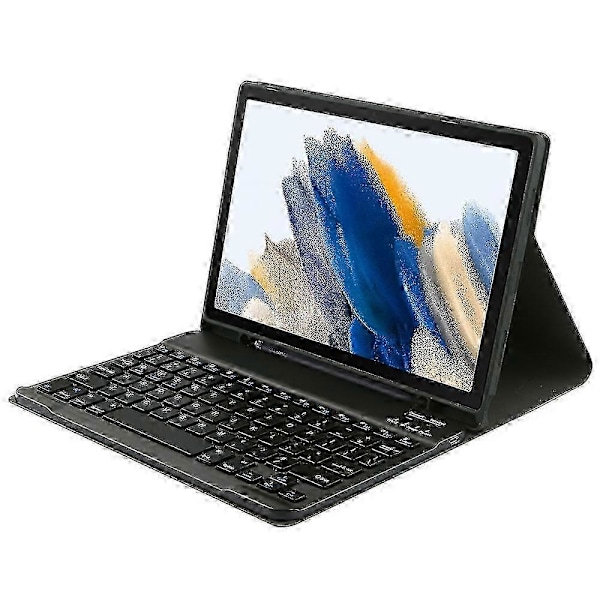 Samsung Galaxy Tab A8 10.5 (2022) X205 / X200 Kynäpaikka Jalustallinen Tabletti PU Nahkakotelo + Irrotettava Multicolor Black