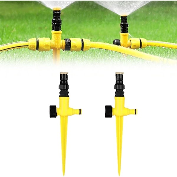 4-pack grässpridare, automatisk trädgårdsspridare, trestegs justerbar spridare, stick-in grässpridare 2 pcs