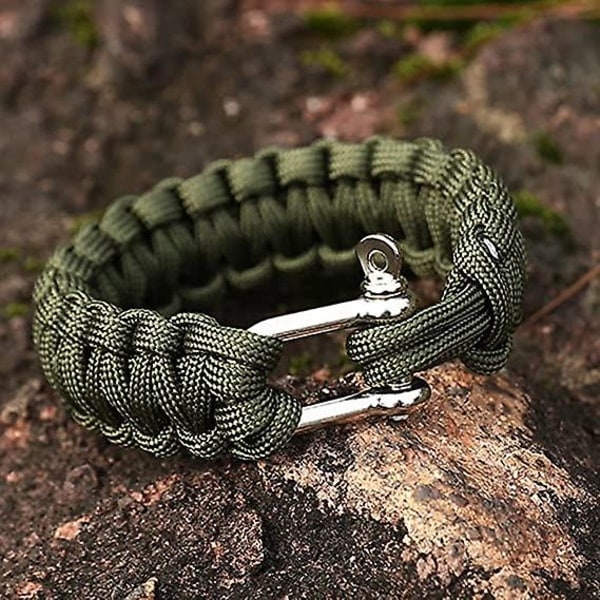 Paracord-ranneke, Selviytymisranneke, Taktinen selviytymisranneke, Paracord-selviytymisranneke, 2 kpl