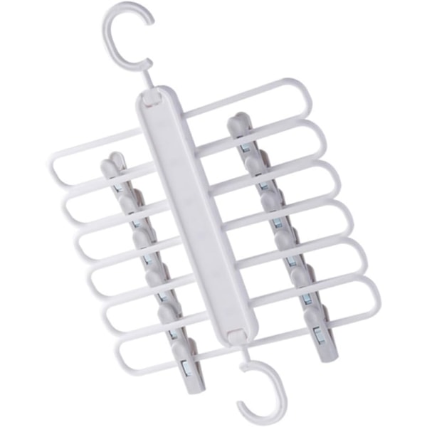 Foldbar Buksestang Hængere Skab Opbevaring Organizer Multilag Hanger Bukser Hængende Stativ Pladsbesparende Hanger