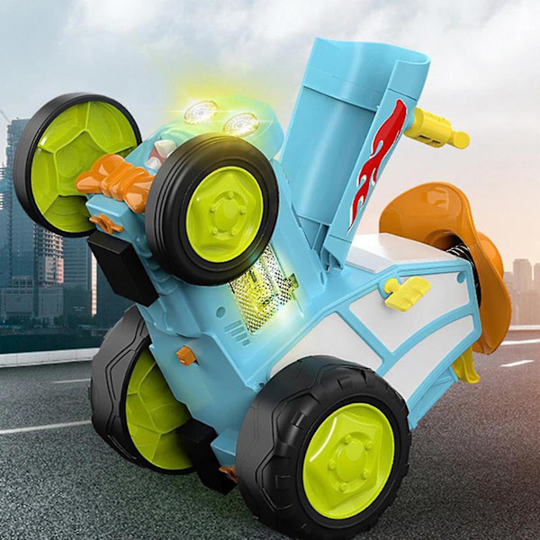 Hullu 360 Asteen Kiertävä Langaton Kaukosäädinauto Hyppäävä Auto Tanssiva Stunt-Auto -SDR Blue