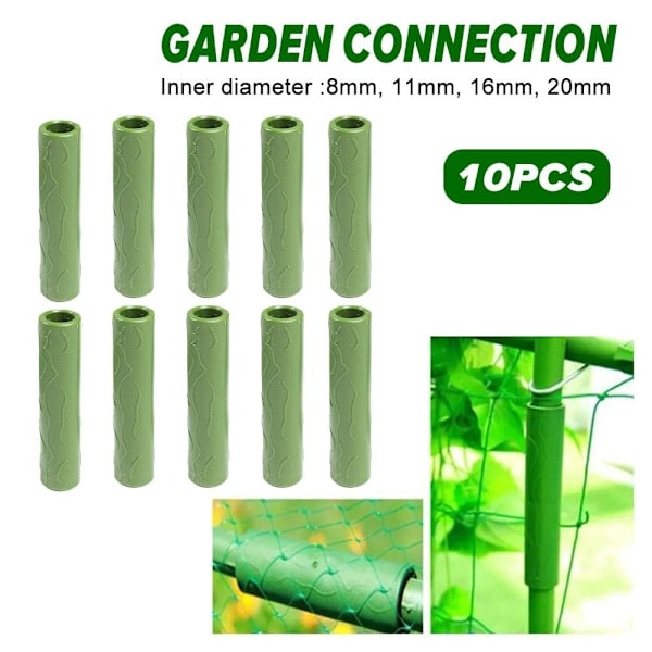 10 kpl 8/11/16/20 mm Puutarhan kasvien tukikehysten liittimet Kasvi greenC 16mm greenC 16mm