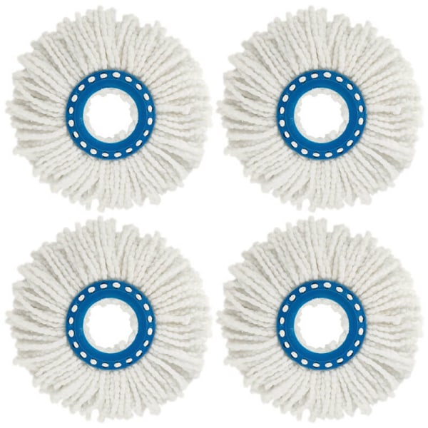 4Pcs Microfiber Mop Heads, Round Replacement Mop Heads 360 Rotation Mop Heads for Floor Cleaning (Diameter 16cm)