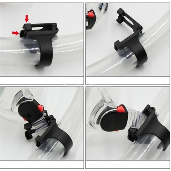 4 stk Snorkelklips Universal Snorkelholder Snorkelholder Rørholdersett for Dykking Snorkling Utstyr