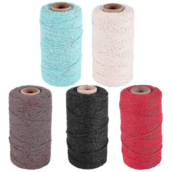 5 stk. Macrame Snor Macrame Snor Diy Håndværk Snor Spole Garn Rustik Snor Reb 2 Mm X10